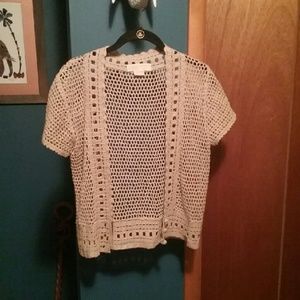 Michael Kors tan knit cardigan